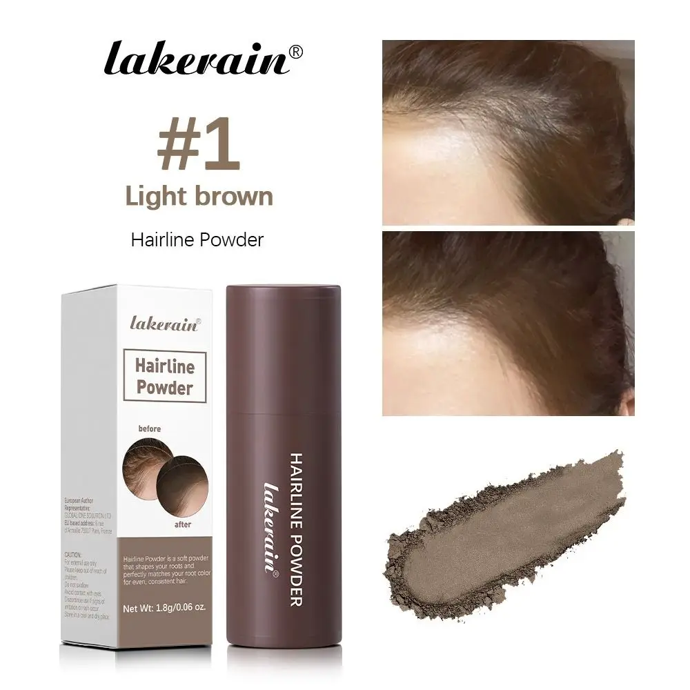 New Waterproof Hairline Powder Long Lasting Volumizing Root Cover Powder Anti-Sweat Buildable Hairline Concealer Makeup Tool