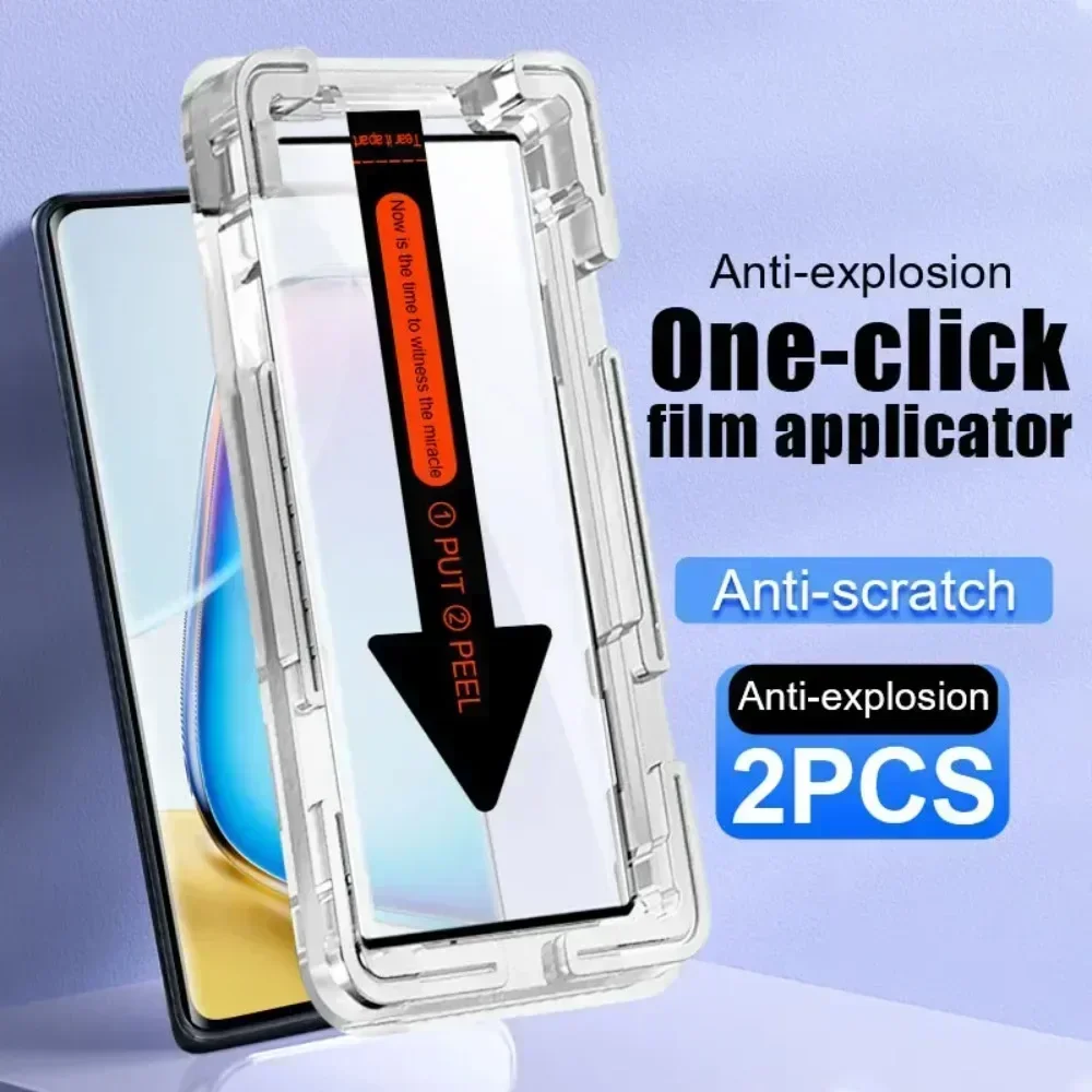 

2Pcs For For iQOO Neo 10R 6 7 9S Pro Plus Screen Protector High Definition Temper Glass Film Easy Install Auto-Dust Removal Kit