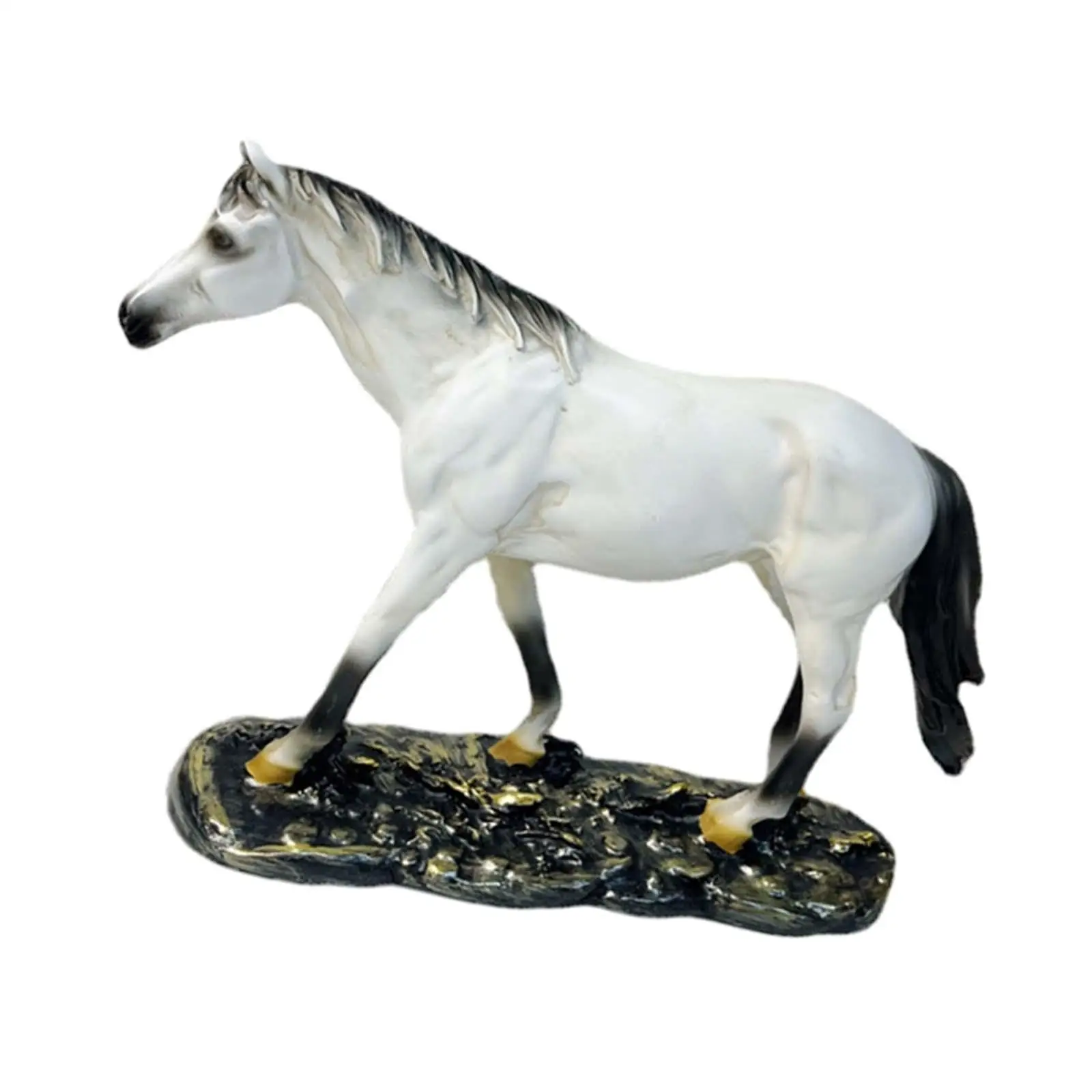 Horse Figurine Resin Statue Decorative Sculpture for Living Room Shelf Modern Home Decoration Ornament Gift for Horse Lovers