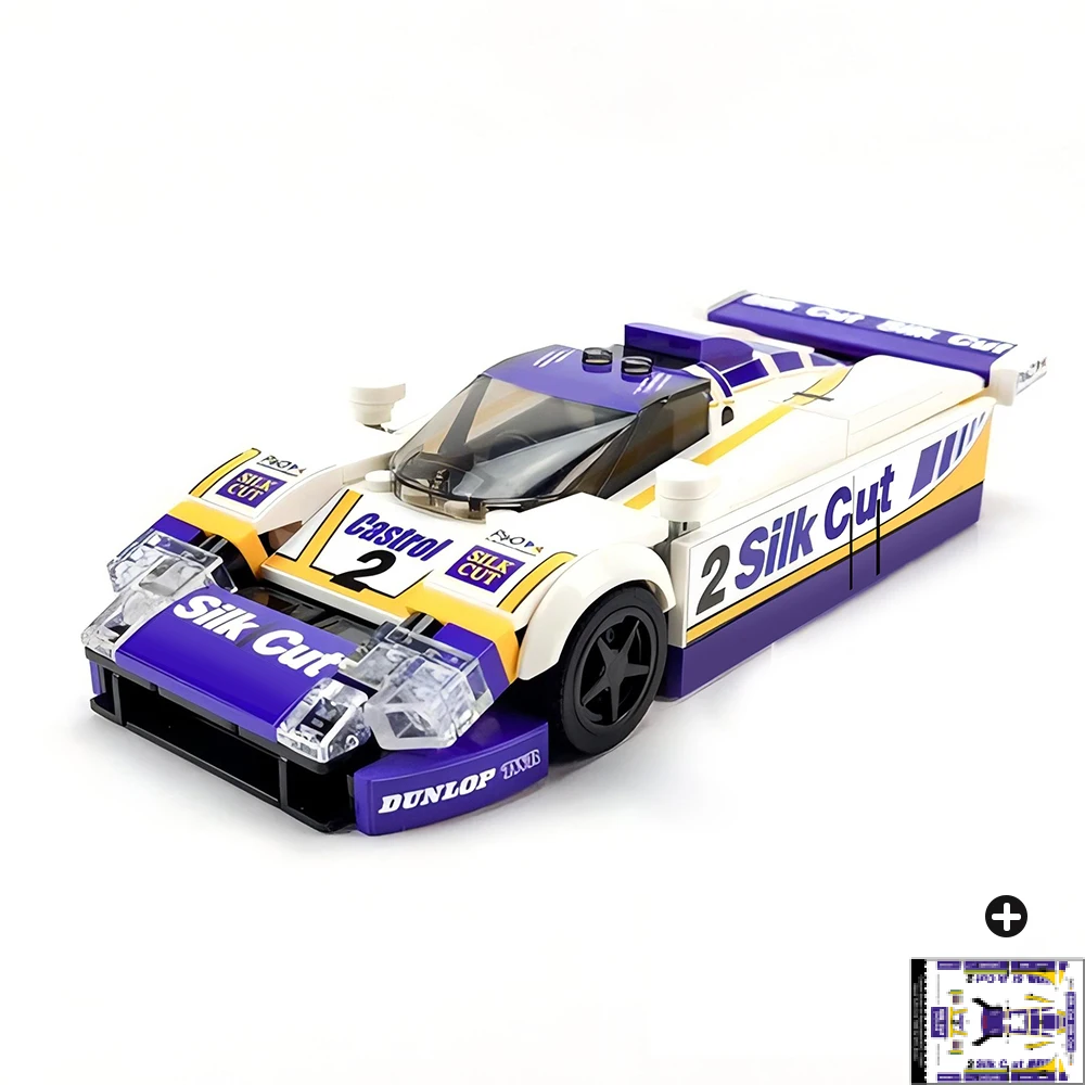 

268PCS MOC Speed ​​Champion 1988 World Sports Car Championship XJR-9 Racing Model Building Blocks Children's Toys Christmas Gift