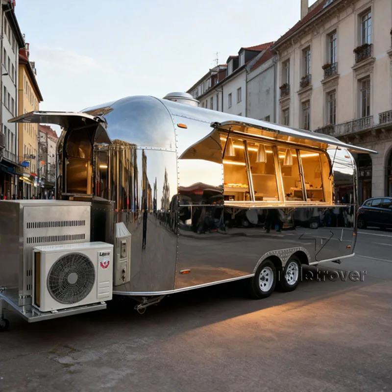 

Mini Street Mobile Food Trailer Fully Equipped Hot Dog Pizza Burger Charcoal Bbq Second Hand Food Truck for Sale