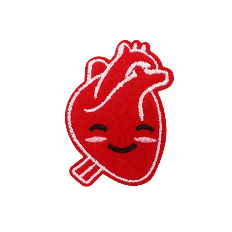 [Cartoon Medical Embroidered Patches]Cute Nurse Pill Heart Embroidered Decorative Patch - Iron-on/Sew-on - For Clothing, Bags