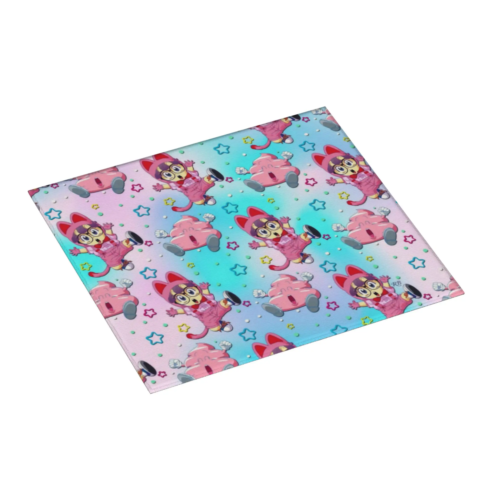 Arale And Poop Pattern Non Slip Kitchen Counter Protector Mat Barware Tableware Reusable Slump Bathroom Drying Mat For Kitchen