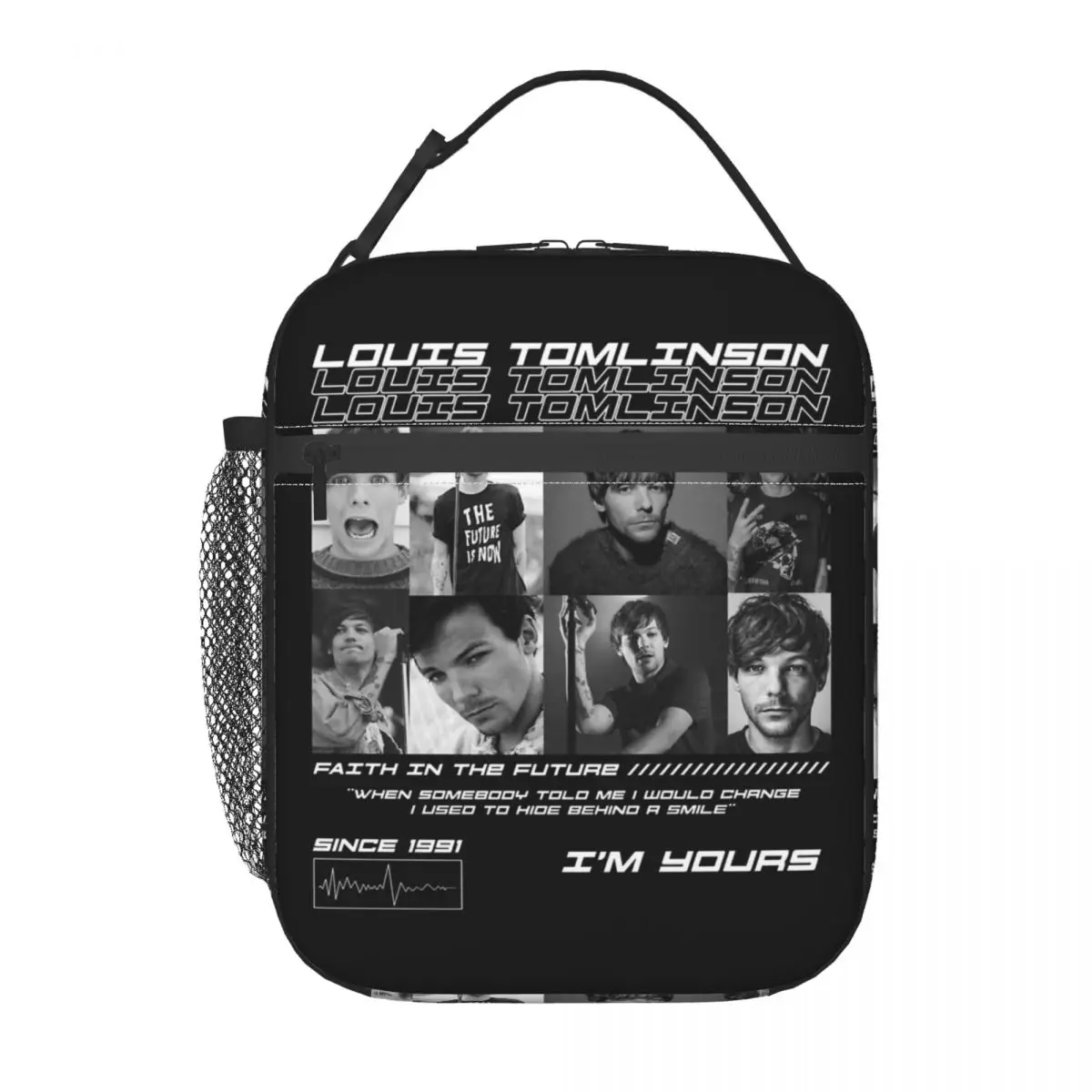 Louis Tomlinsons Singer Music Merch bolsas de almuerzo aisladas para almacenamiento al aire libre, cajas de comida, fiambrera térmica portátil