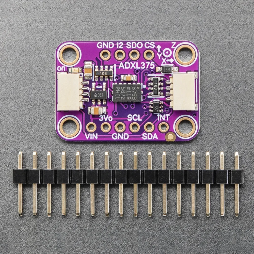 ADXL375 High-G 3-Axis Accelerometer Breakout Module (±200g) I2C SPI Digital Interface - Compatible with Qwiic STEMMA QT Cables