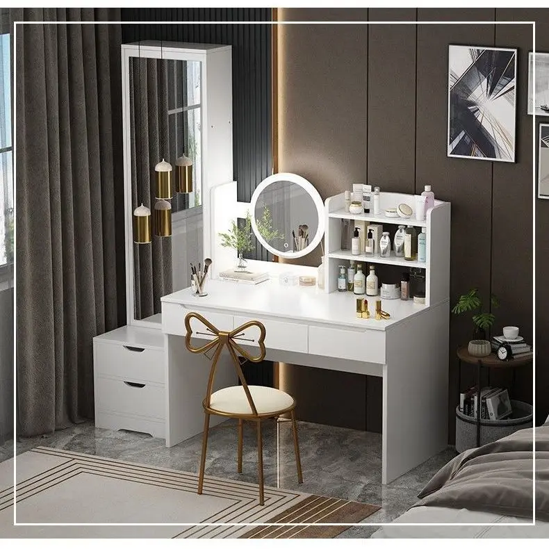 

Small apartment dressing table 2025 new dressing table bedroom simple home Nordic makeup
