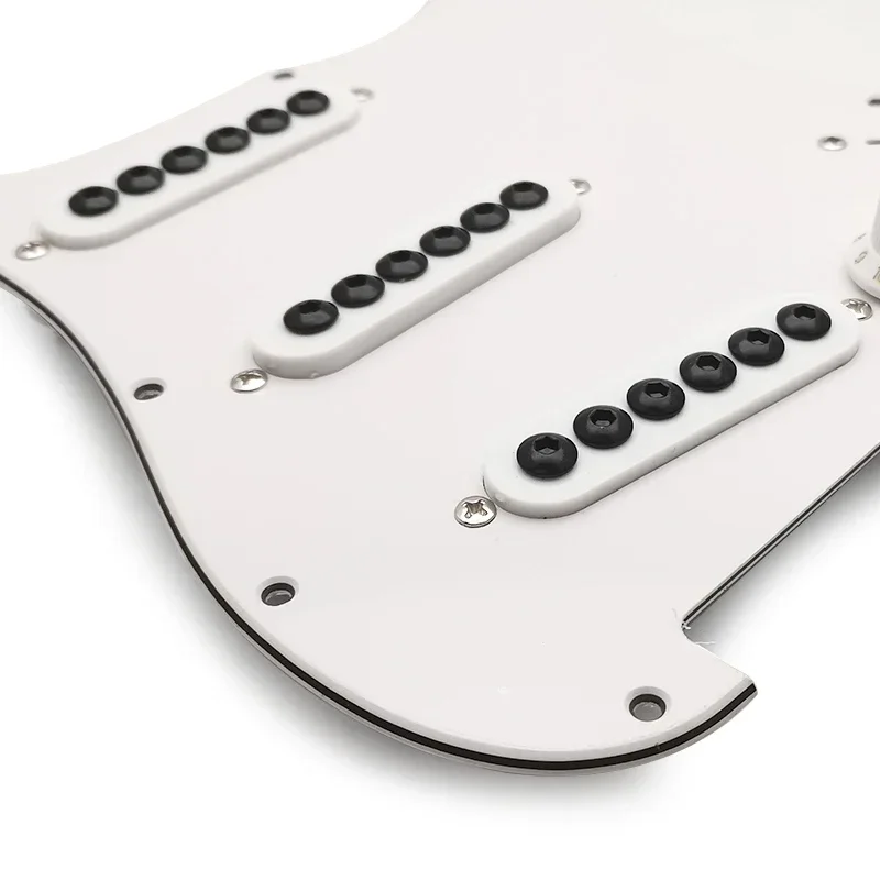 SSS 3 Single Coil Pickups Prewired ST Pickguard Big Screws Loaded Adjustable Electric Guitar Pickguard view 5
