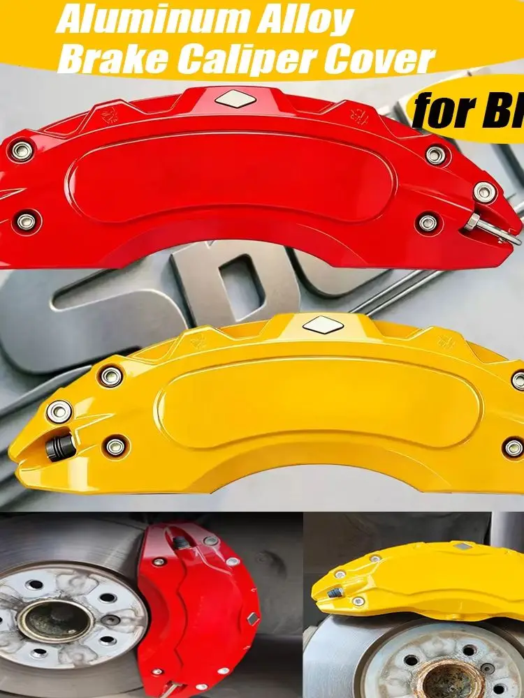 2 Stück Spezifische Bremssattelabdeckungen für BMW 3er, 5er, X1, X3 und X5 aus Aluminiumlegierung, Sportliche Bremsschutzabdeckungen