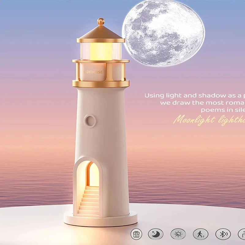 

Ночник-проектор «Месяц» с дистанционным управлением, Bluetooth, музыкальным датчиком движения, креативный декор для рабочего стола, подарки