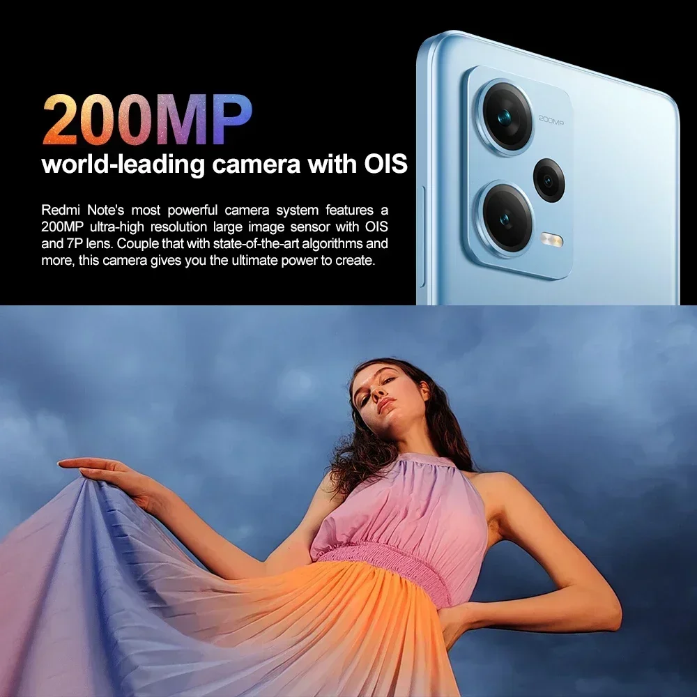Xiaomi-Smartphone Redmi Note 12 Pro Plus 5G, versión Global, 8GB y 256GB, NFC, MediaTek Dimensity 1080, cámara de 200MP, cámara OIS, carga de 120W