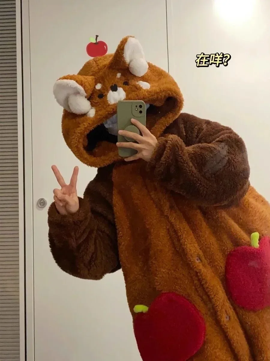 Adult raccoon costumes, cartoon pajamas, Halloween role-playing costumes, animal pajamas