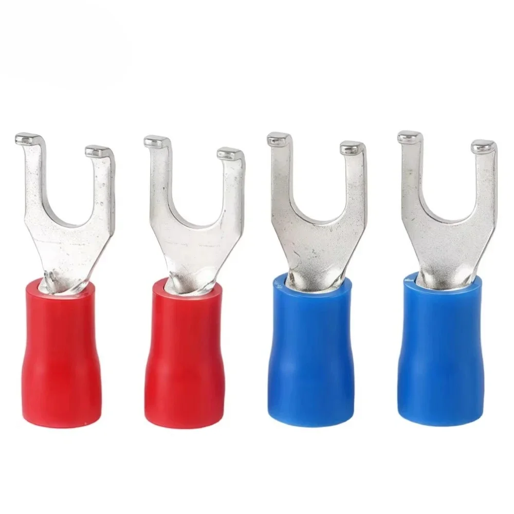 5-Year Warranty Vinyl Insulated Flange Spade Terminal Splice 0.5 to 6.0mm² Wire Size Available in Red Blue Yellow