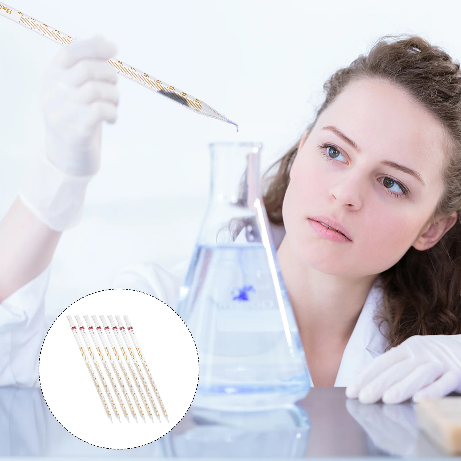 

20 Pcs Calibrated Dropper Pipette Laboratory Supplies Straight-tip Transfer Glassware Fragrance
