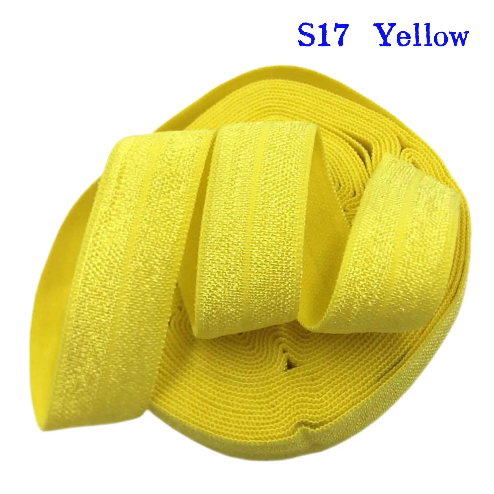 5/8 Zoll Mehrfarbiges Einfarbiges Faltbares Elastikband (FOE) für Mädchen-Haargummis, Armbänder, DIY Handgemachte Haaraccessoires – Detail 21