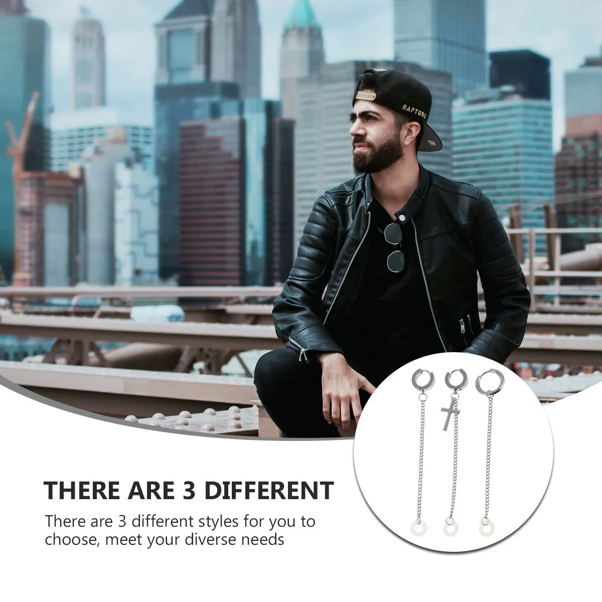 

3Pcs Wireless Earphone Holder Strap Anti-Lost Earrings Metal Design Earphone Accessories for Daily Use