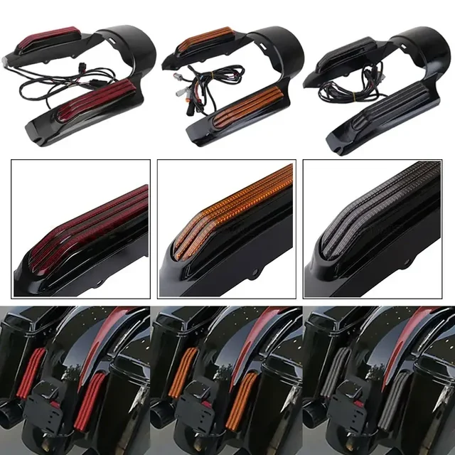 Motocykl LED tylny błotnik rozszerzenie podbródkowa dla Harley Touring Electra przemieszczanie się po ulicy Road King 2014-2020 FLHTK FLHR akcesoria