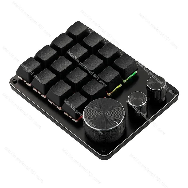 Три ручки, 16-клавишная механическая дизайнерская клавиатура, макропрограммирование Ps da Vinci Pr