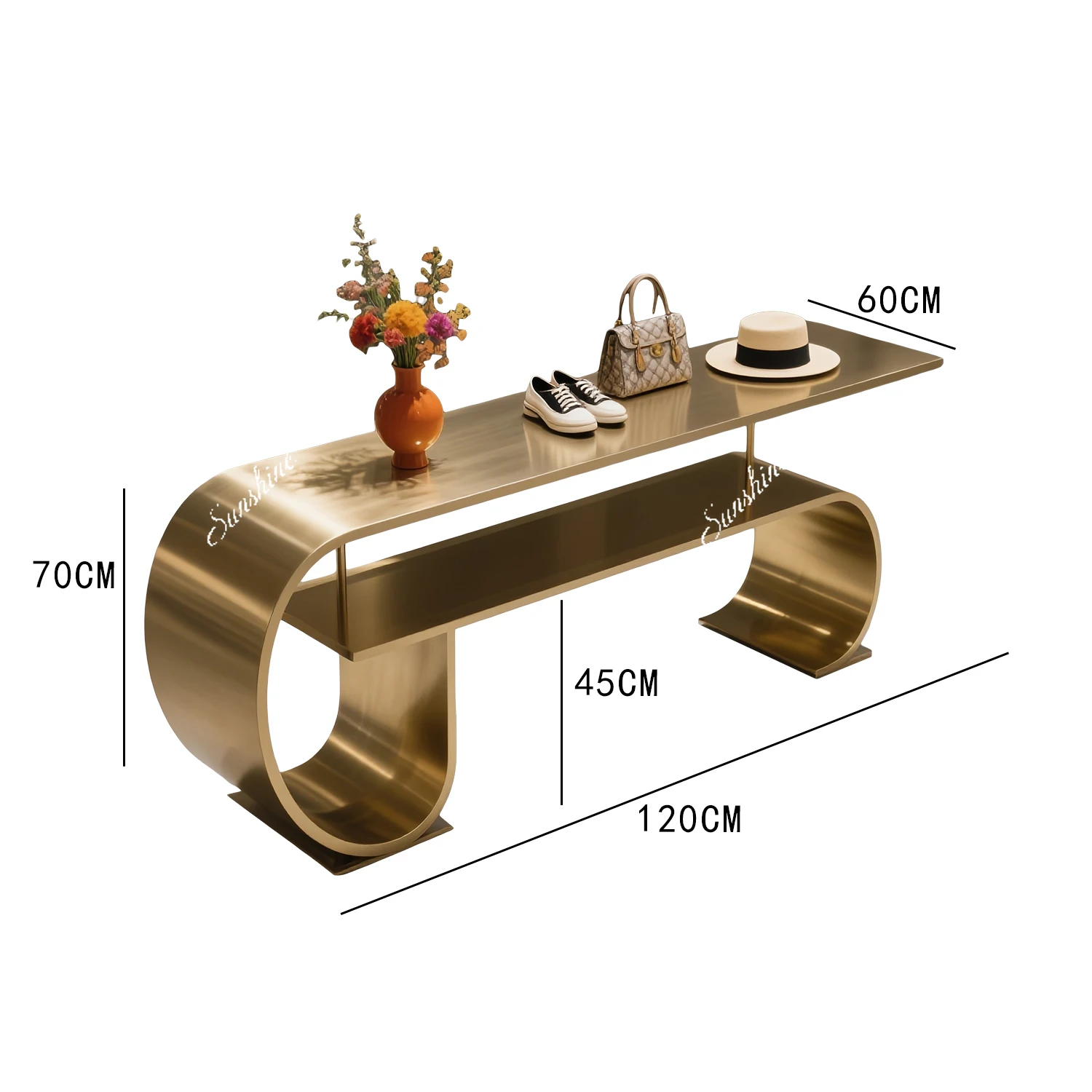 Clothing store display stainless steel water table simple display table