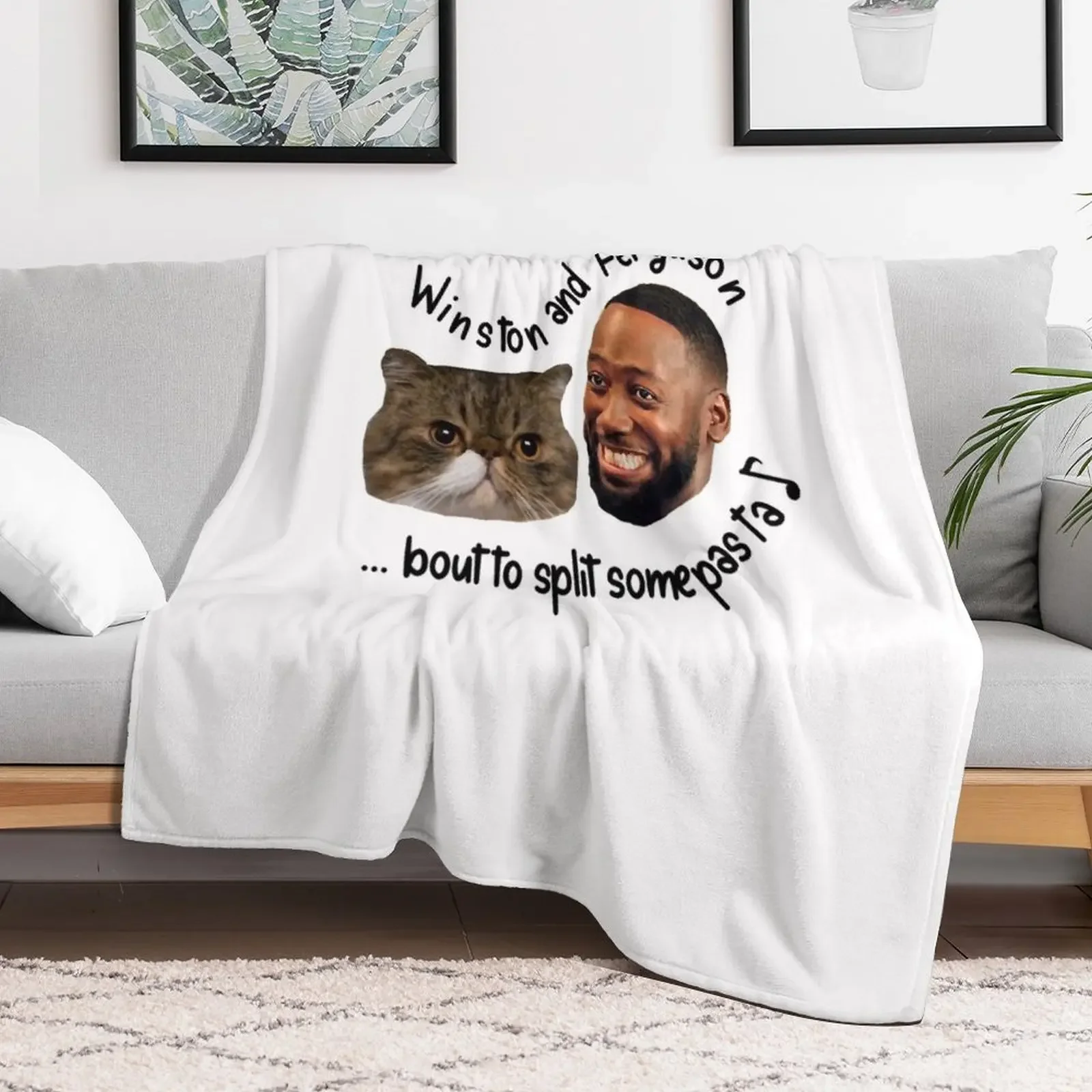 Music Retro New Girl Winston And Ferguson Gifts Music Fans Throw Blanket Soft Home Decor Blanket for Couch Bedroom