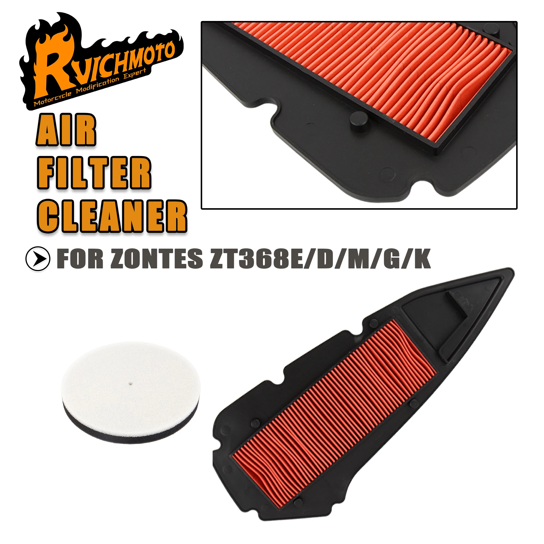 Motorcycle Engine Air Intake Filter Cleaner Element For Zontes 368G 368M 368E 368D 368K Air Filter Clean Sponge Filter Element