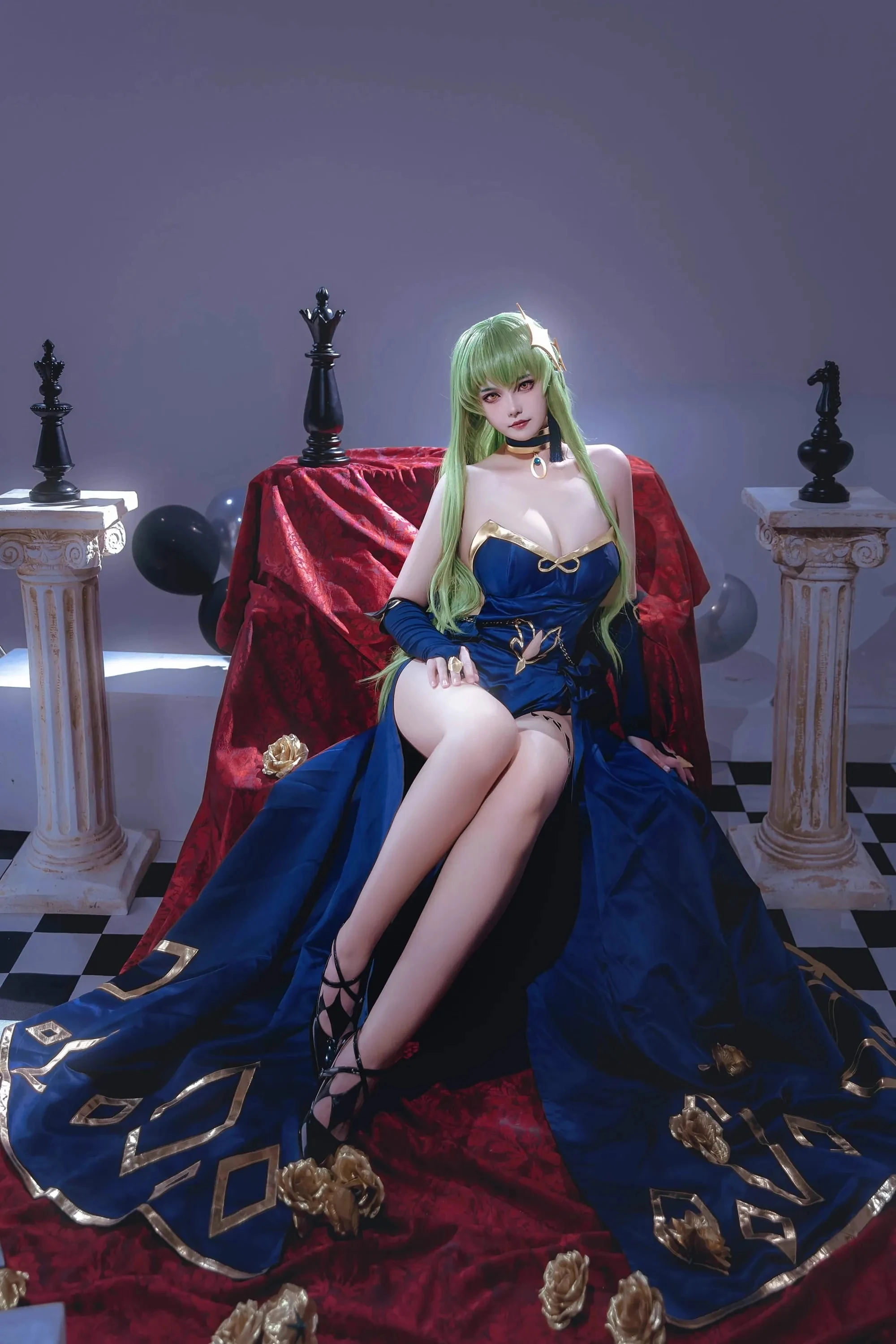 Anime Cosplay Code Geass C sukienki na przyjęcie na kolację Lelouch of the Rebellion X MahjongSoul kostiumy do ról sukienki kostiumy do nakrycia głowy