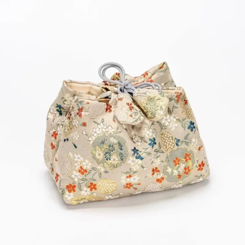 Chinese Vintage 1 Teapot 2 Cups Storage Bag Tea Cozies Travel Handmade Storage Bag Home Multi-function Portable Teapot BagLF389