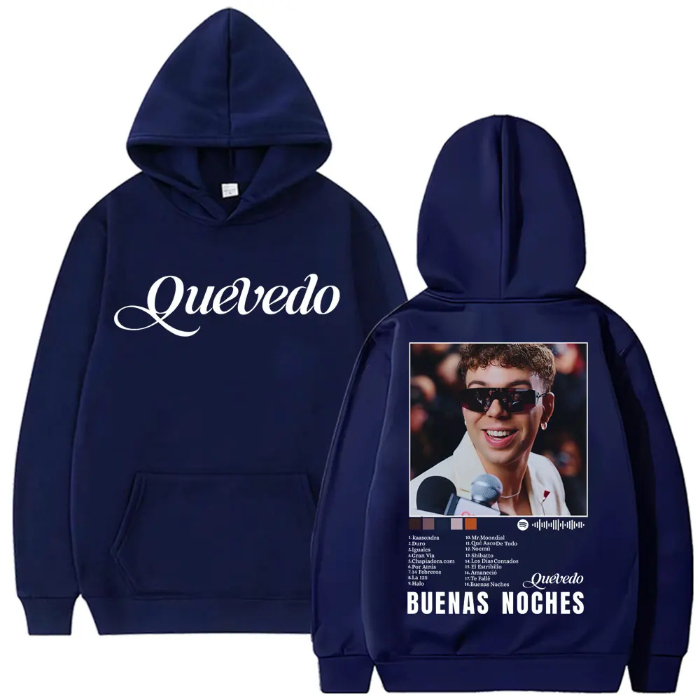 مغني الراب Quevedo Buenas Noches ألبوم هوديس الرجال موضة الهيب هوب البلوز الصوف عادية المتضخم البلوفرات الشارع الشهير الهدايا