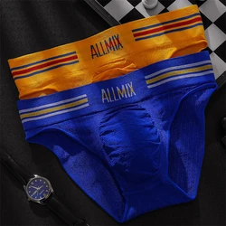 Ropa interior hombre sexy underwear men color striped letter sport calcinha seamless sissy Low waist boxers & briefs underpants