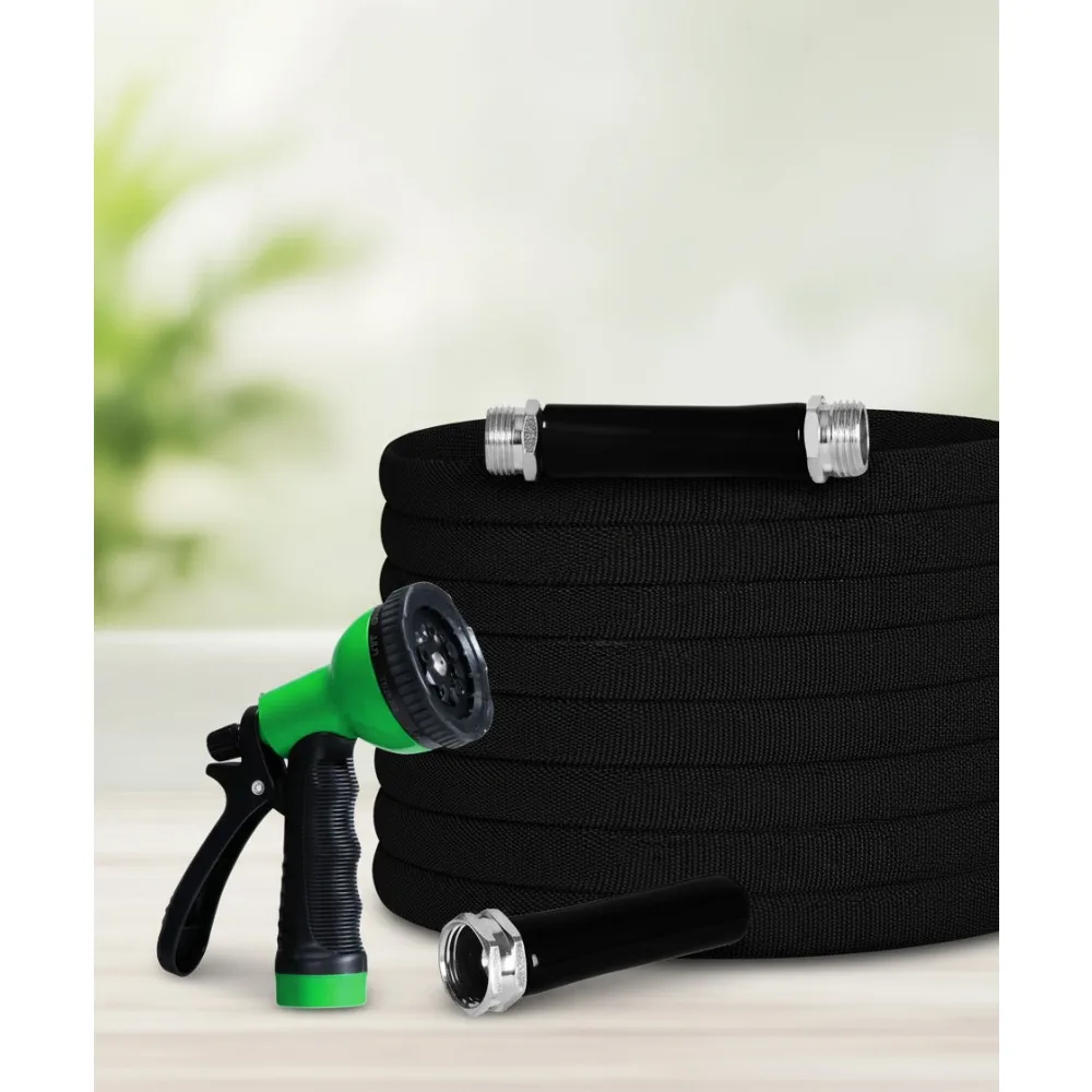 

5/8 in. x 100 FT Lightweight Kink-Free Garden Hose with 7 Function Nozzle, Flexible Water Hose for Yard Cleaning