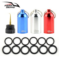KEEP DIVING Aluminum Alloy Mini Scuba Tank with One Pick Needle and O-rings for Ding & Yoke Scuba Diving Accessories