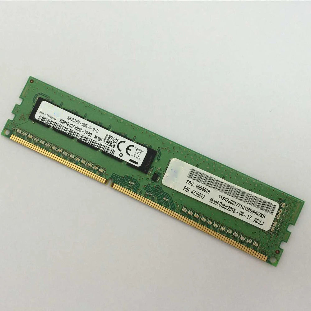 1 Uds memoria de servidor para IBM RAM X3100 M4 X3200 X3250 M5/4/3 00D5018 47J0217 8GB DDR3 12800E 1600 ECC