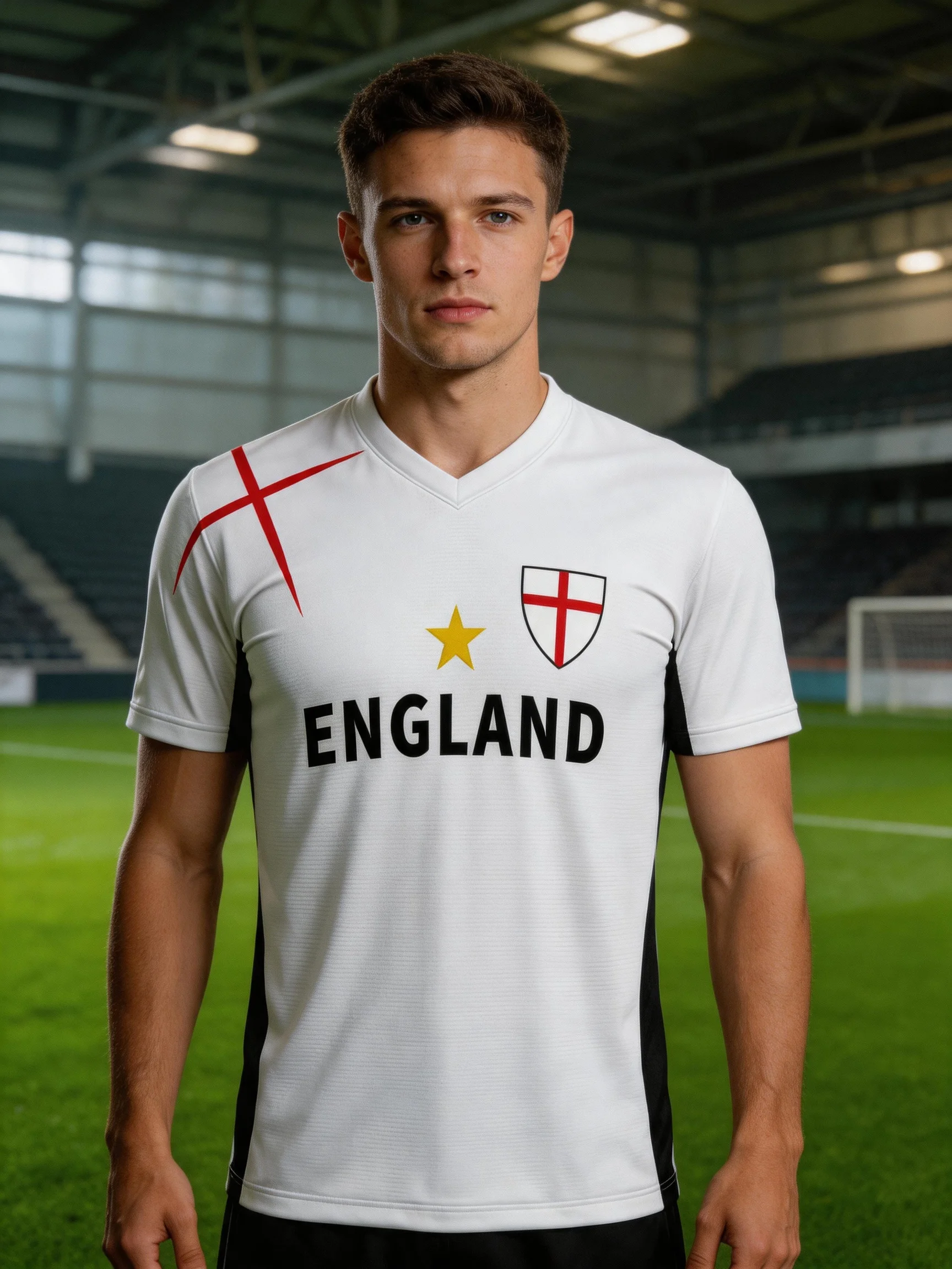 Men's Athletic‑fit England National Team Shirt, Ultra‑Light Fabric For Daily Training