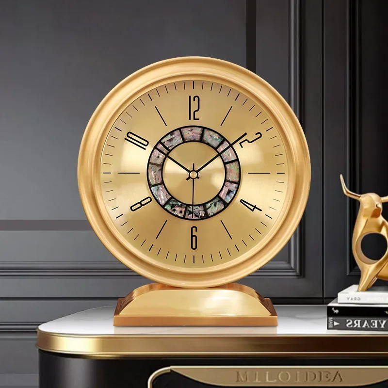 

Luxury Silent Desk Clocks Decorarion Living Room Electronic Nordic Desk Clocks Retro Minimalist Design Home Decor Cloches LLTC