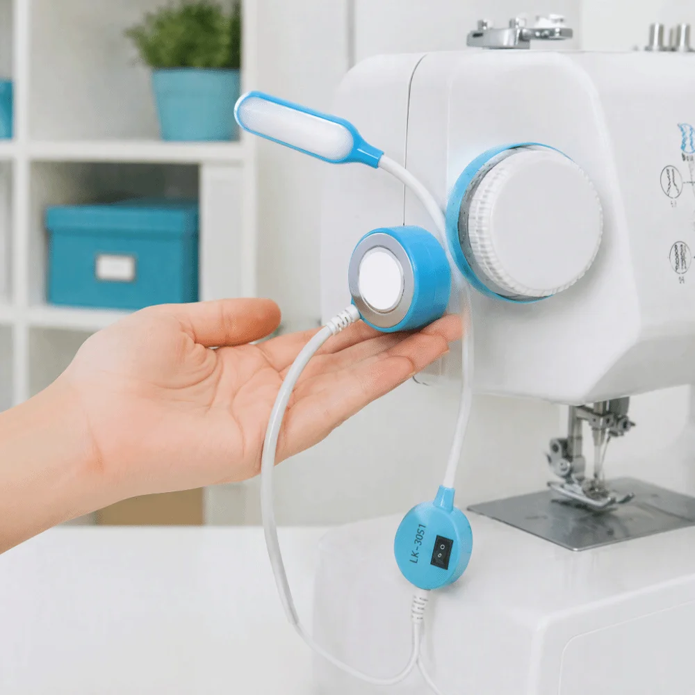 Flexible Sewing Machine Light Magnetic Base Super Bright Goose Neck Work Lamp Adjustable Portable Industrial Lights Workbench