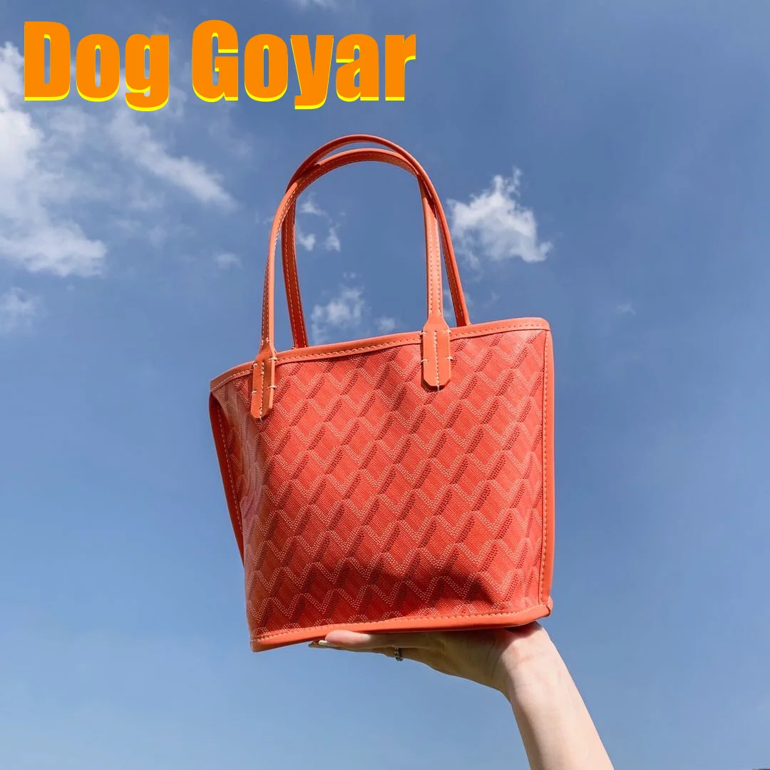 

dog goyar bag A++++ little bag one shoulder handbaglarge capacity shoulder Shopping bag Mummy tote Bag double sides leather mini