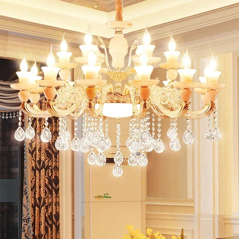 Candle lamp, nail shop, Nordic air jade room, zinc alloy barber shop, crystal chandelier