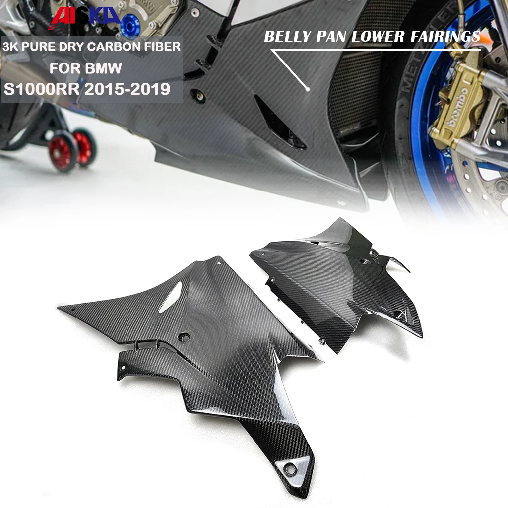 Motorcycle Belly Pan Lower Fairings Chassis Protective Cover 3K Pure Dry Carbon Fiber For BMW S1000RR 2015 2016 2017 2018 2019