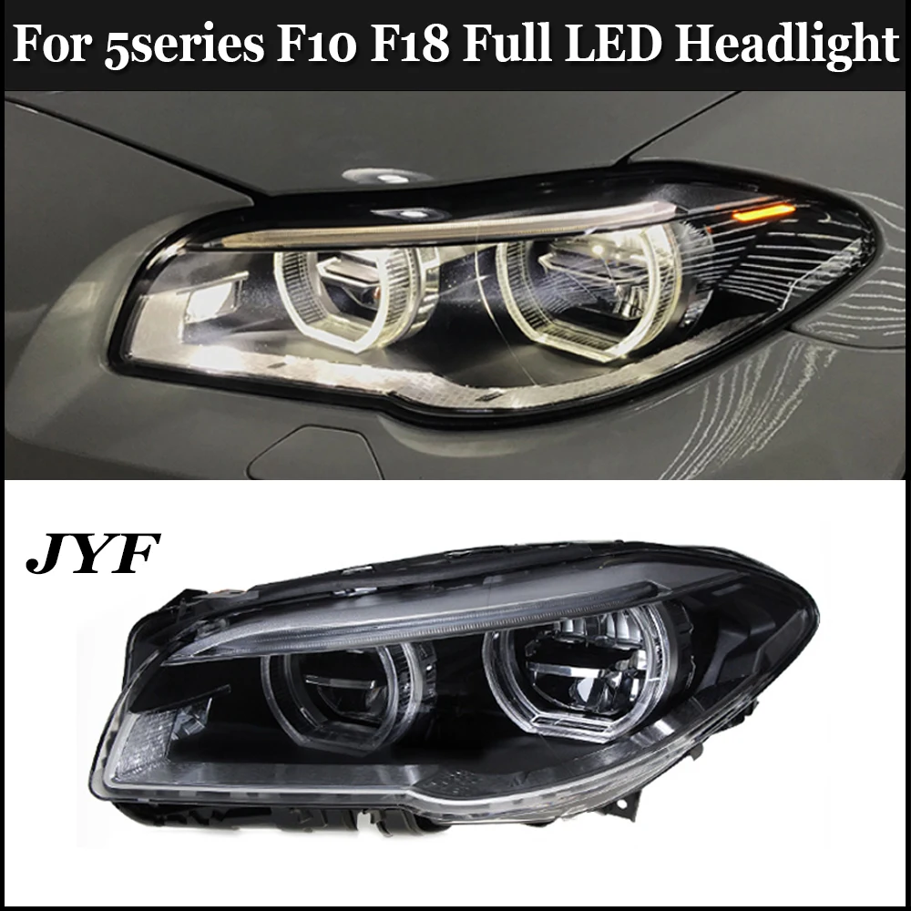 Car Head Lamp For BMX 5 Series F18 F10 Headlight Assembly Full LED Lens Projector Turn Signal Daytime Running Lights 2011-2017