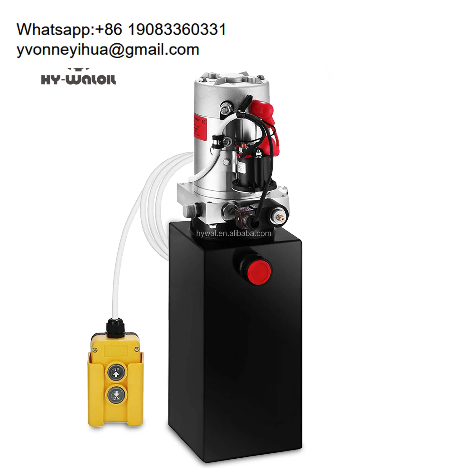 DC 12V 8 Quart Solenoid Operation Supply W/Remote Controller Hydraulic Power Unit For Dump Truck Unloading Crane Lifting