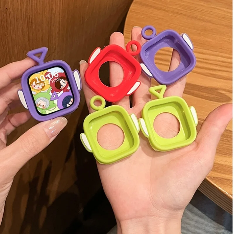 

Original Cute Duck Cartoon Frame Protective Case For Watch Series 11/10/9/8/7/6/Se 41mm/45mm Compatible Decorations Toy Gifts