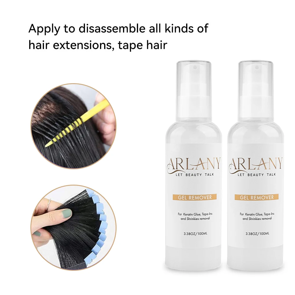 ARLANY Keratin Glue Fusion Pre Bonded U-Tip, rimozione del nastro adesivo con punta a K per l'estensione dei capelli per la rimozione dell'adesivo della colla alla cheratina