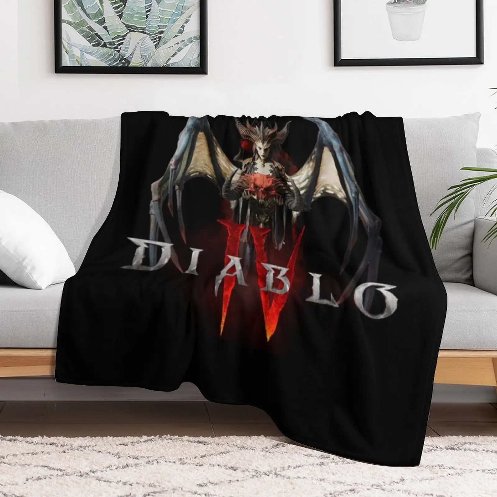 Diablo 4 Throw Blanket Comforter Camping Loose For Baby Blankets