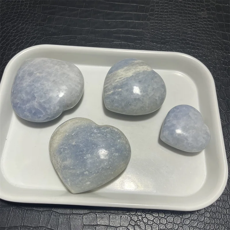 1kg Natural Crystal Blue Celestite Agate Heart Gemstones High Quality Healing Mineral Energy Stone Reiki Home Decorations Gift