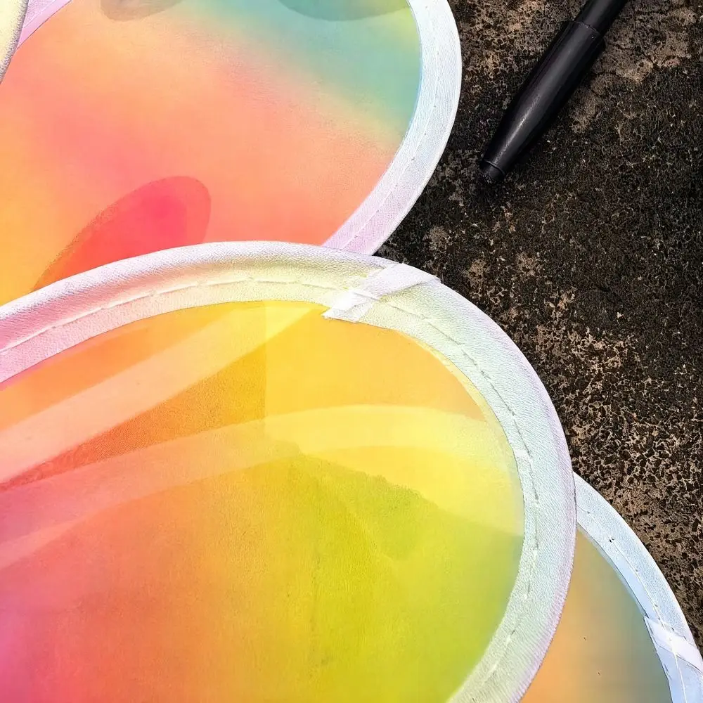 กังหันดอกทานตะวันหลายแบบ วัสดุ PVC ขนาดเส้นผ่านศูนย์กลาง 35~40 ซม. แบบตั้งพื้น หมุนได้