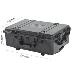 Herramientas de equipo impermeables IP67, 618x460x230mm, transporte de seguridad, estuche de vuelo de plástico duro con mango y ruedas, venta al por mayor