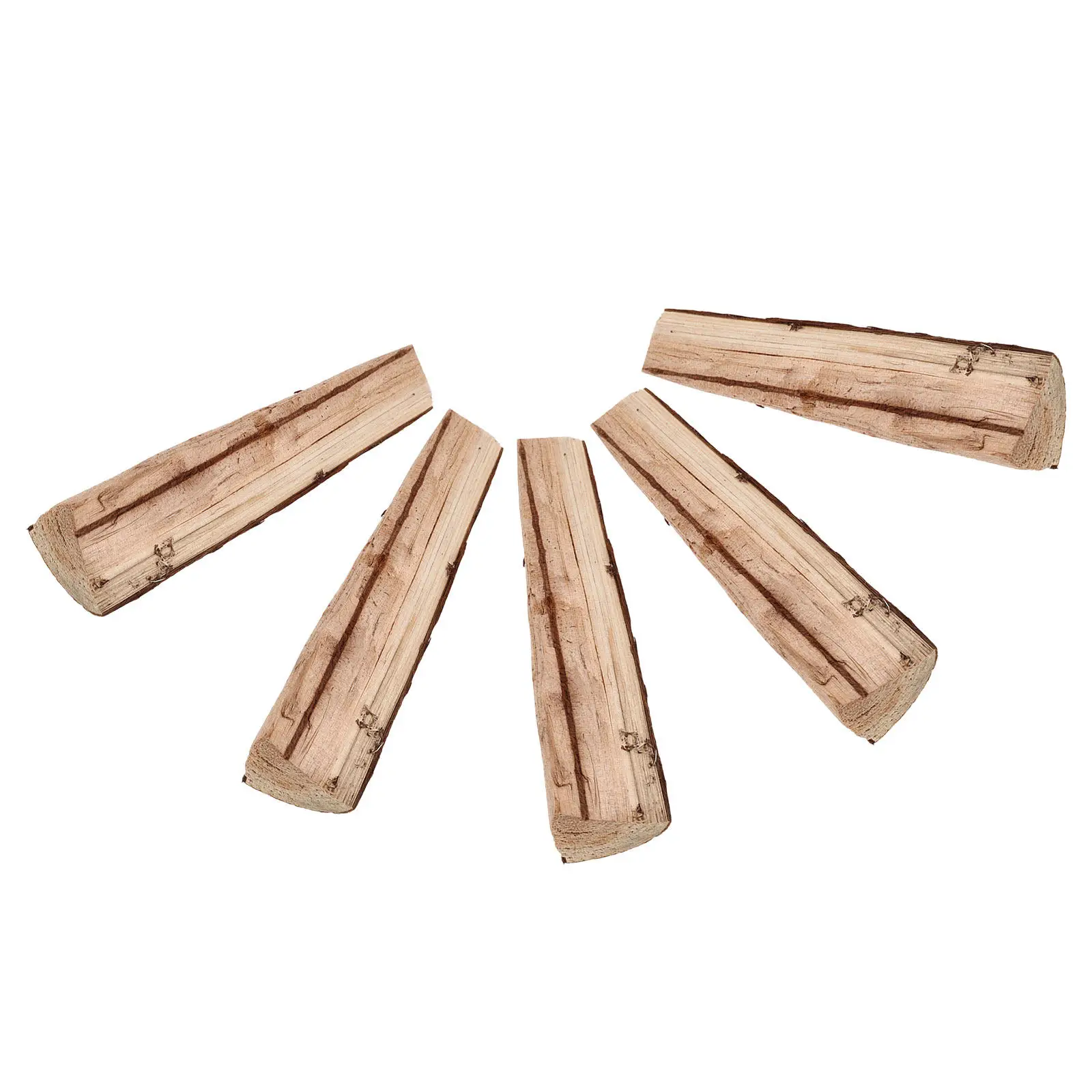 5Pcs Rustic Garden Decorative Fire Logs Fireplace Wood Sticks for Outdoor Fire Pit Christmas Holiday Party Decor
