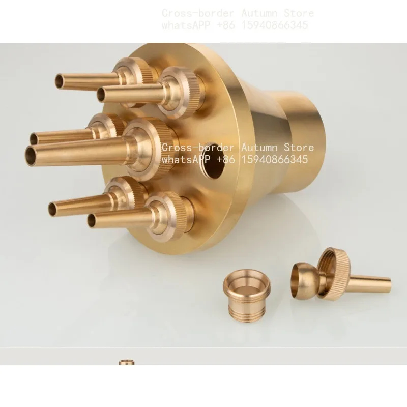 Center straight nozzle, all copper stainless steel direct injection high water column water feature   accessories