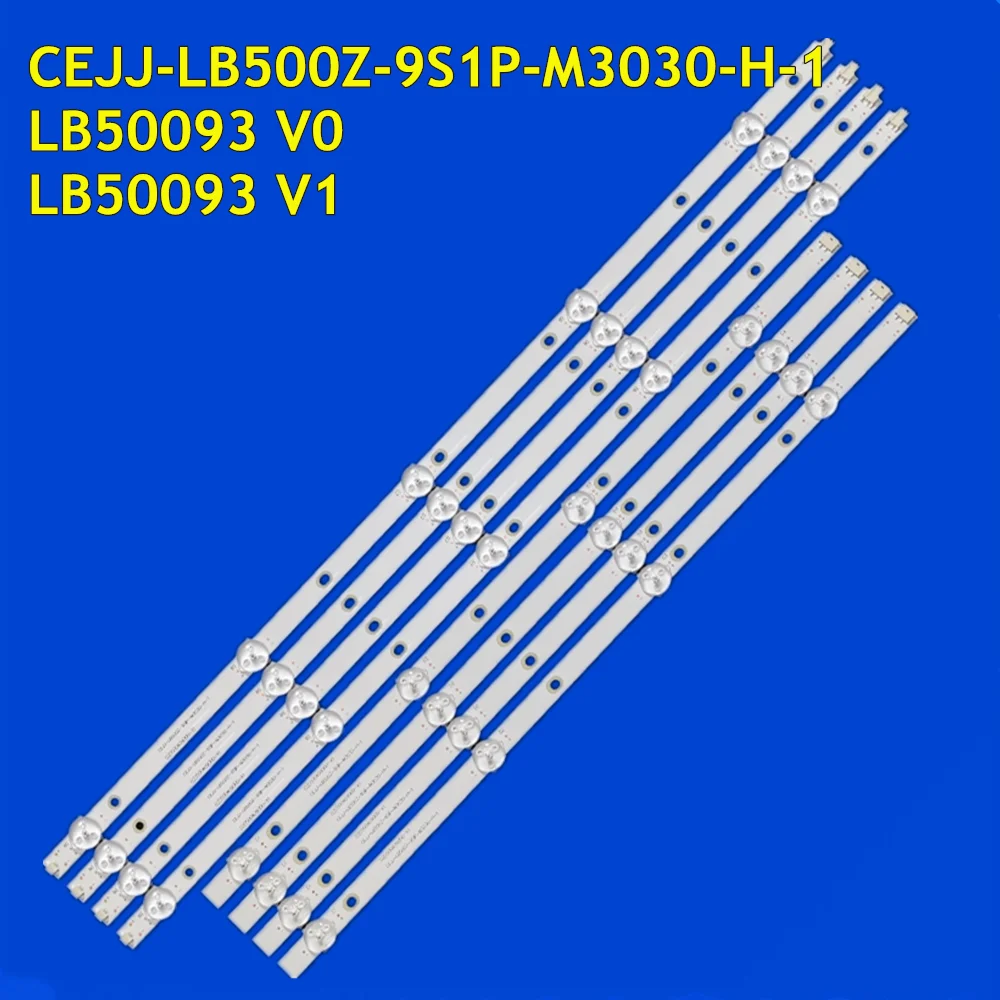 Bande de rétroéclairage LED pour 50PUF6033 50PUF6132 50PUF6112 50PUF6093 50PUF6192 50PUF6Element/T3 50PFS5803/60 CEJJ-LB500Z-9S1P-M3030-H-1