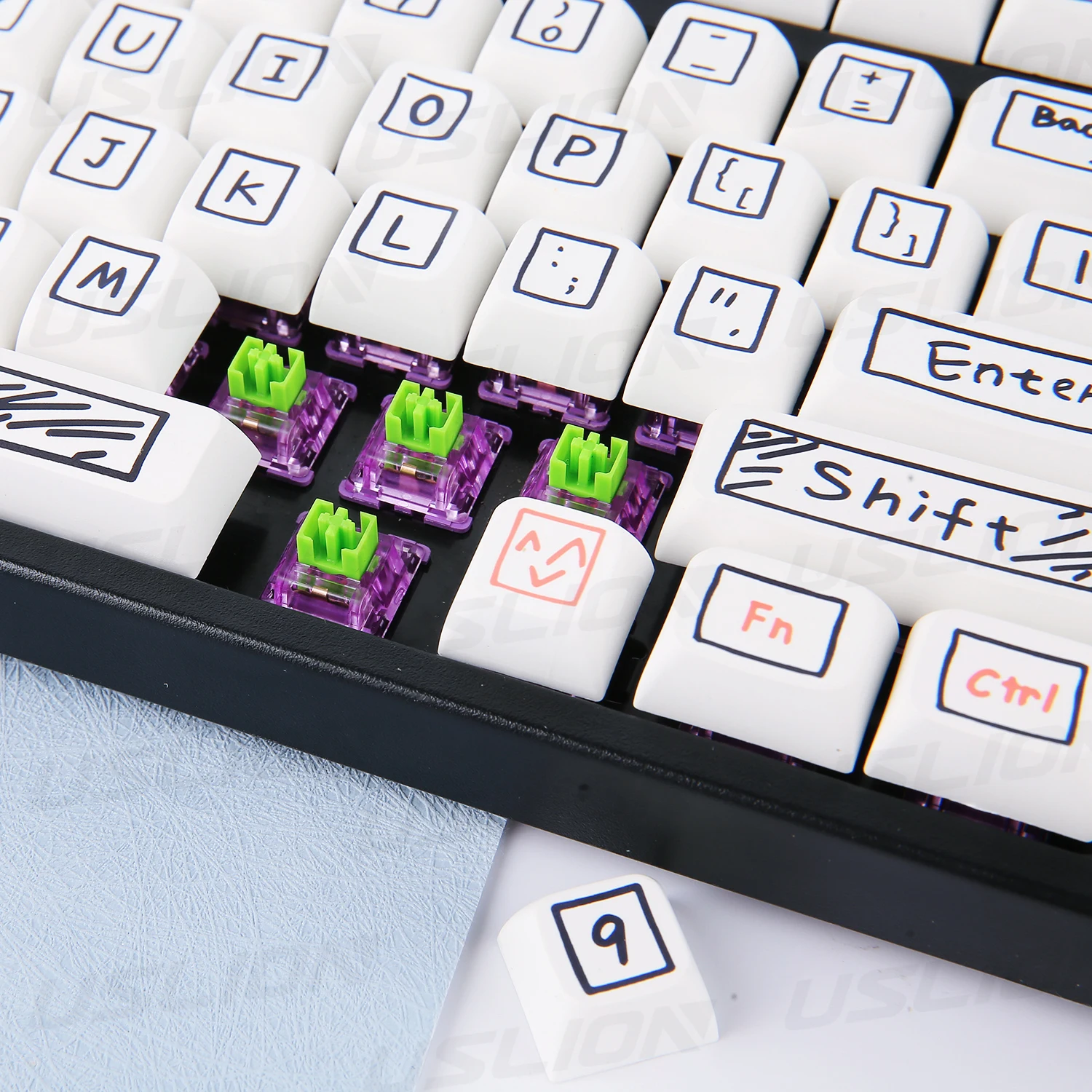 125 Keys XDA Profile Graffiti Theme Keycap PBT Dye Sublimation Customized DIY Keycaps for Gaming Mechanical Keyboard MX Switches