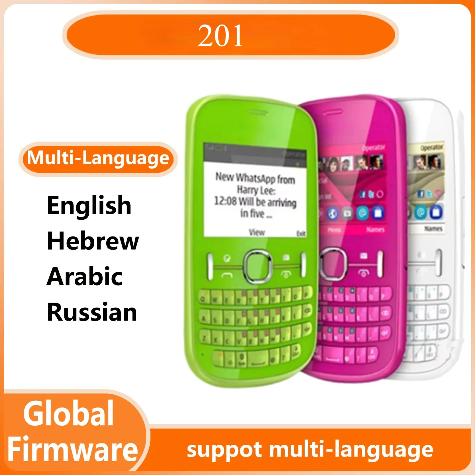 Unlocked 201/2010 2G Phone 2.4 inches QWERTY Keyboard mkulti-language multi language Unlocked Cellphone unlocked used phone